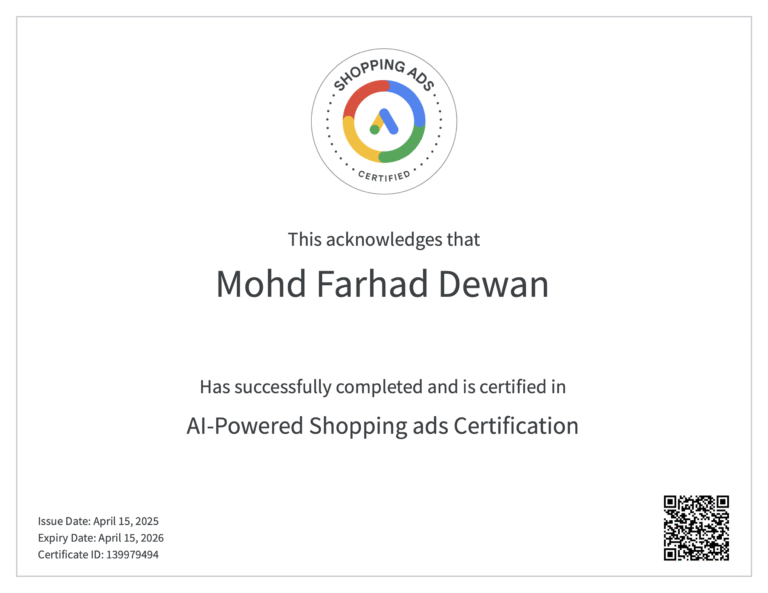 Al-Powered Shopping ads Certification